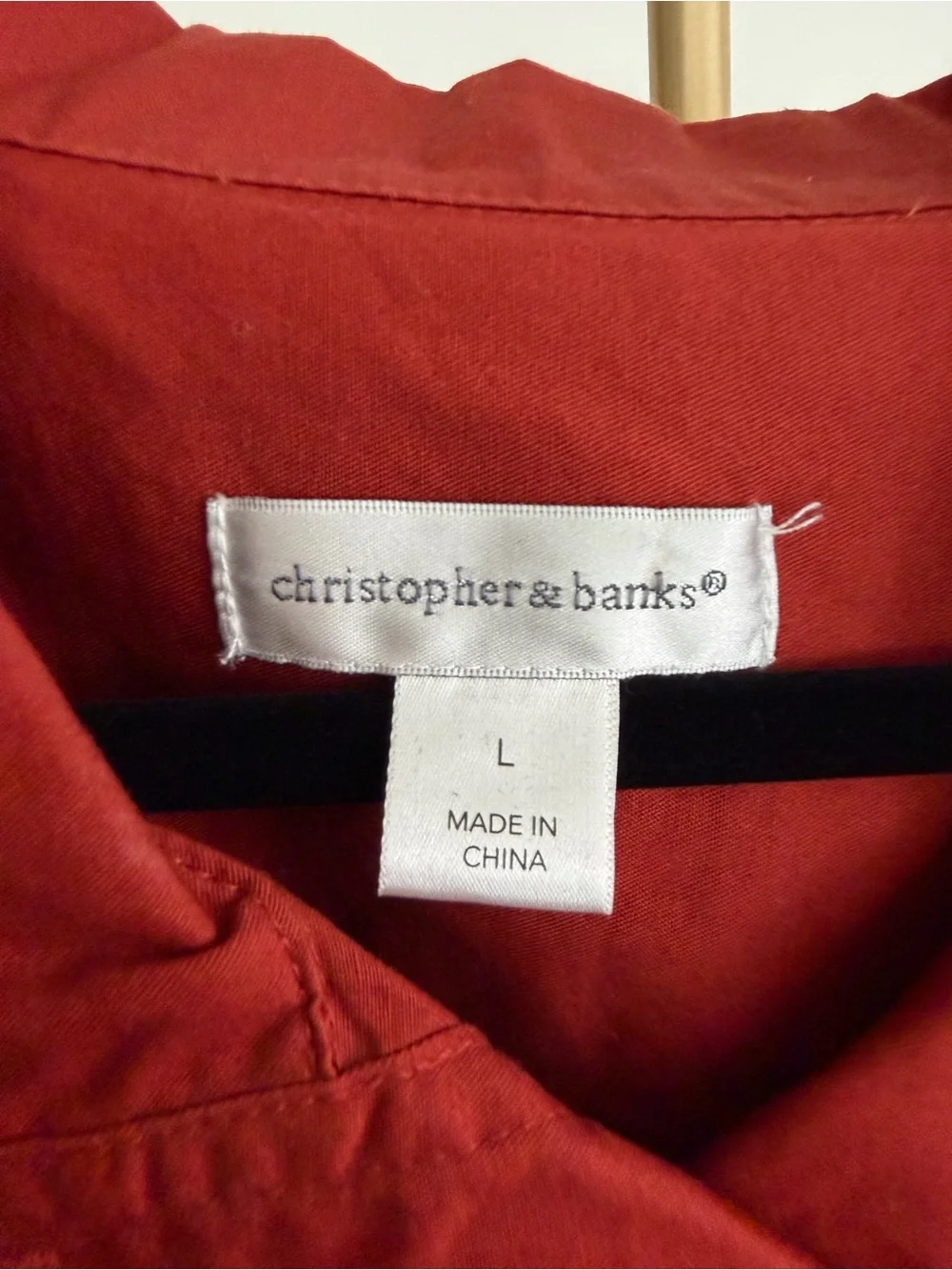 331. Christopher & Banks Rust Button-Front Jacket - Picture 3 of 3